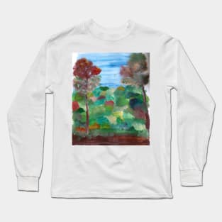 Fall Colour Scenery Painting Long Sleeve T-Shirt